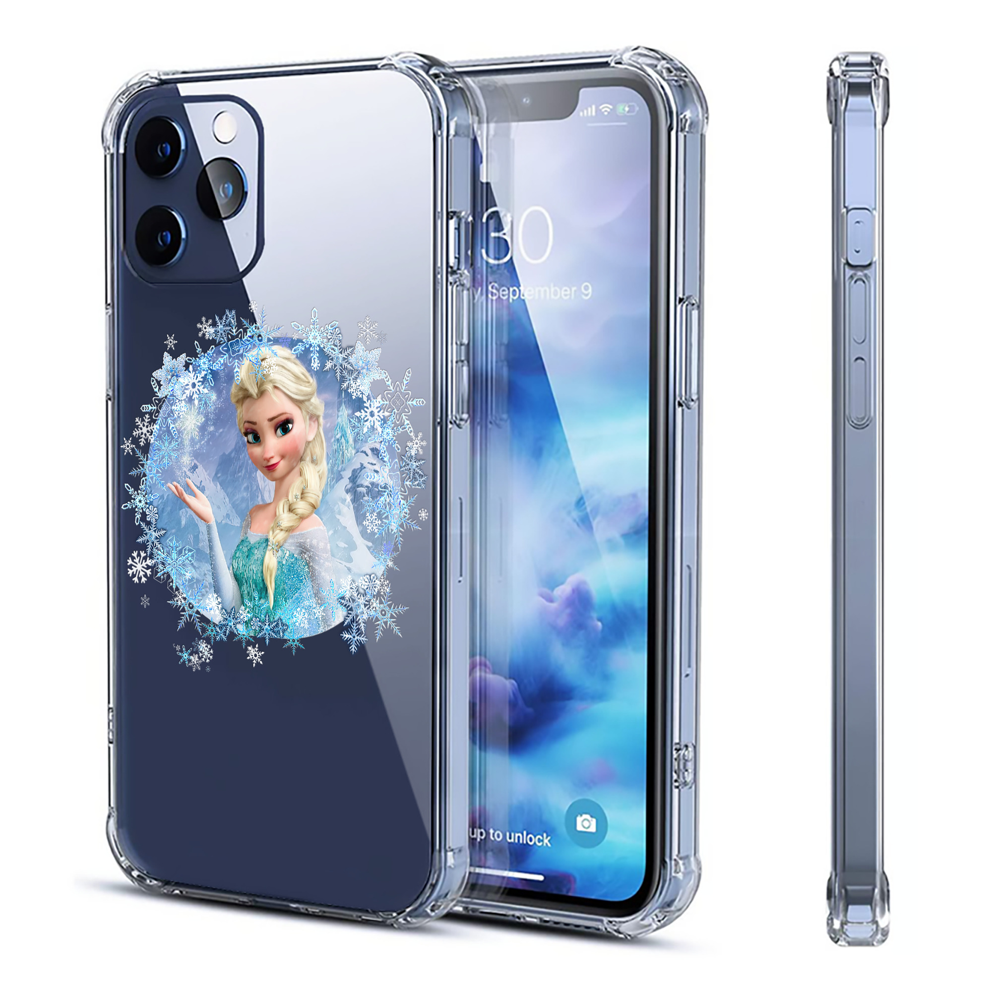 （画像用） アナと雪の女王 アンナ エルサ Frozen Anna Elsa 【iPhone 12シリーズ対応】透明スマホケース（クリアソフトケース）